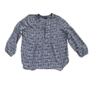 💜 George Black and White Geometric Blouse XL